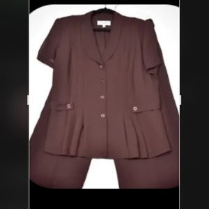 Danny&Nicole women pant suit full lined sheer pant